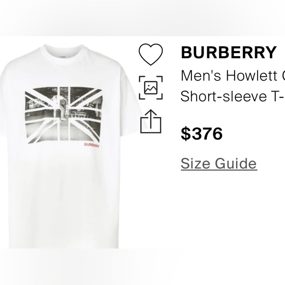 Burberry. Men’s Howlett Skate Tee. SZ xl
